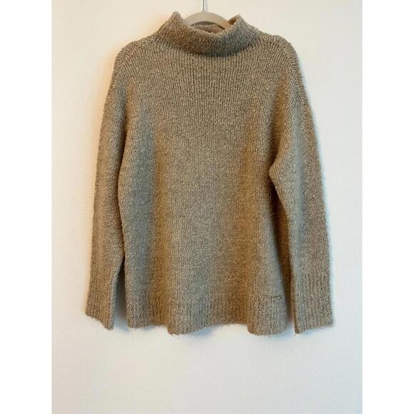 Michael Kors Long Sleeve Mock Turtle Neck Sweater Oatmeal Beige,  Size Med - Picture 1 of 4